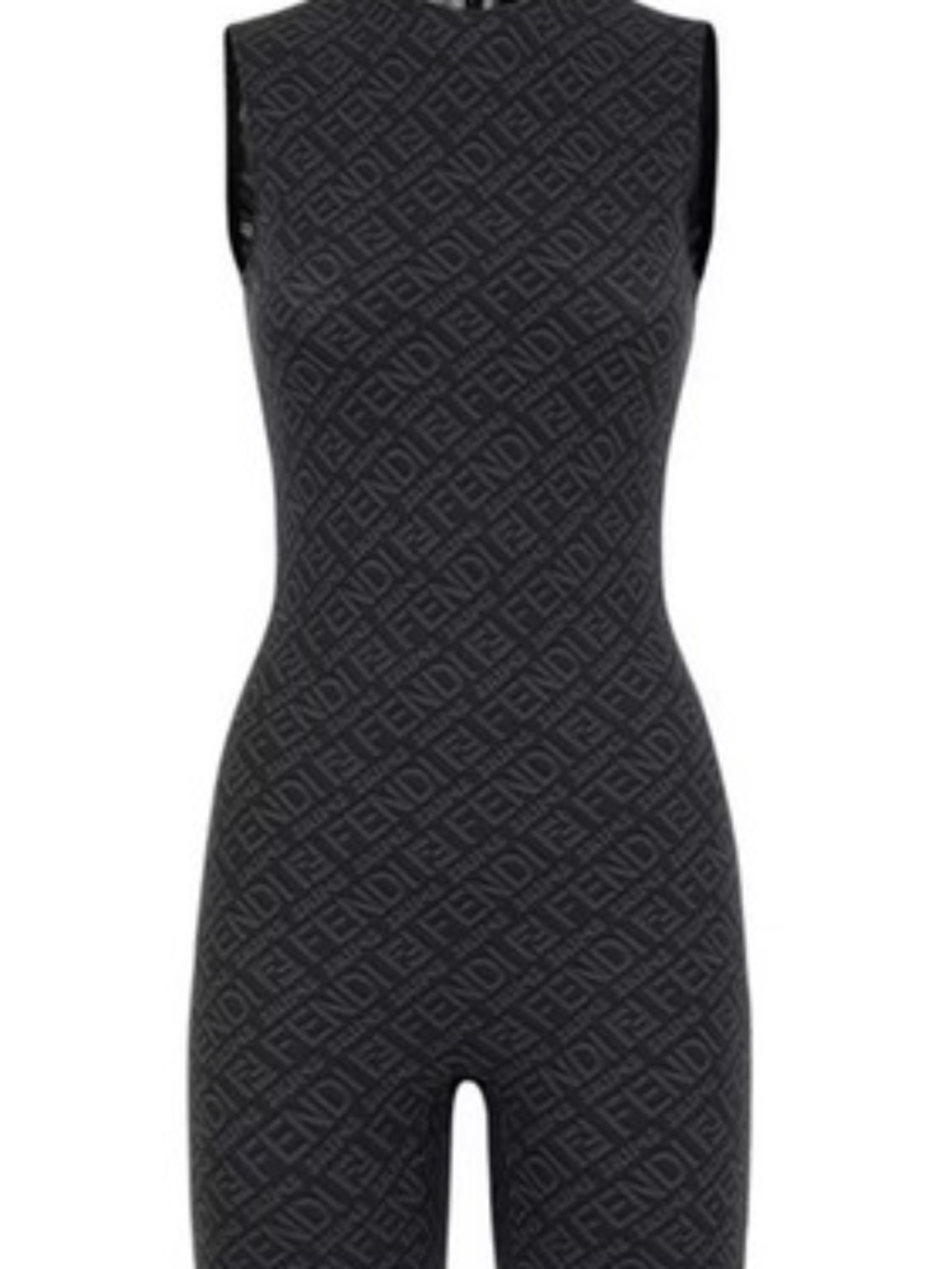 Fendi x SKIMS Black Sleeveless Mid-Thigh Bodysuit | Size M | Never Worn